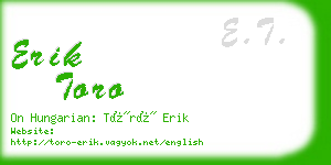 erik toro business card